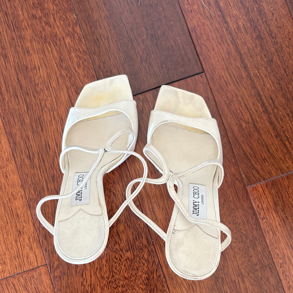 Jimmy Choo Beige Strappy Sandals